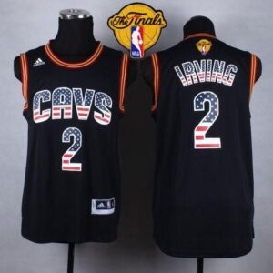 686457dea4b8c_1 Cavaliers #2 Kyrie Irving Black USA Flag Fashion The Finals Patch Stitched NBA Jersey