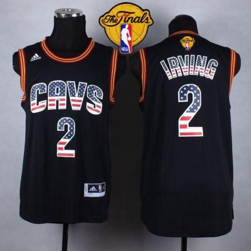 686457dea4b8c_1 Cavaliers #2 Kyrie Irving Black USA Flag Fashion The Finals Patch Stitched NBA Jersey
