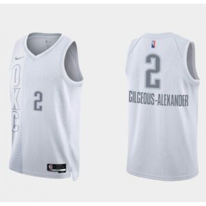 68645808506ae_1 Men's Oklahoma City Thunder #2 Shai Gilgeous-Alexander 2021/22 City Edition White 75th Anniversary Stitched Basketball Jersey