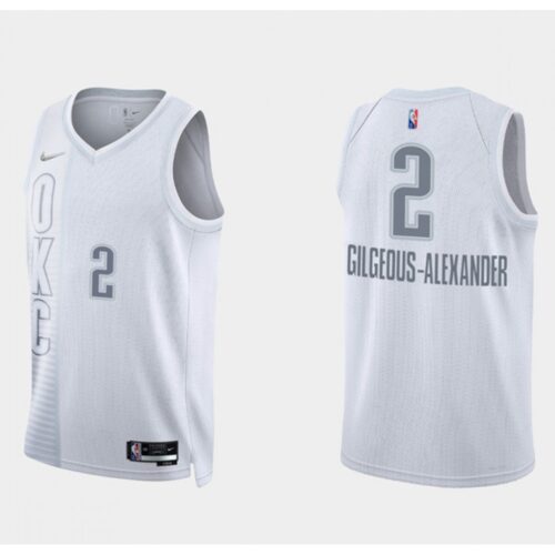 68645808506ae_1 Men's Oklahoma City Thunder #2 Shai Gilgeous-Alexander 2021/22 City Edition White 75th Anniversary Stitched Basketball Jersey