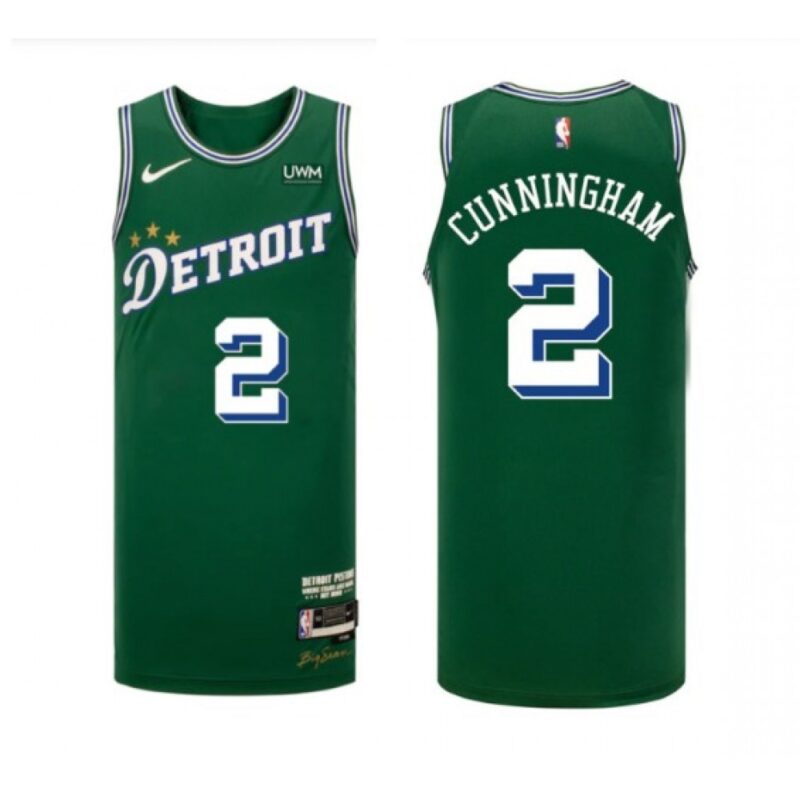 6864582cc0fb5_1 Men's Detroit Pistons #2 Cade Cunningham Green 2022-23 City Edition Stitched Basketball Jersey