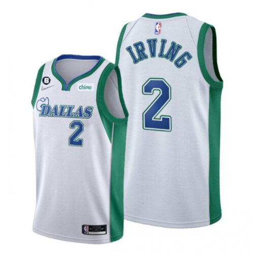 6864583b68c2d_1 Men's Dallas Mavericks #2 Kyrie Irving White 2021/22 City Edition With No.6 Patch Stitched Basketball Jersey