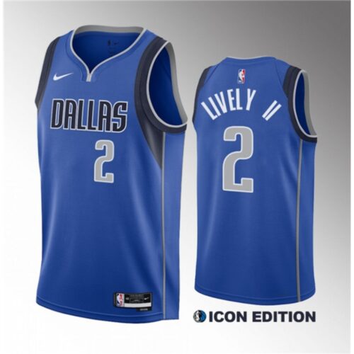 68645846496f9_1 Men's Dallas Mavericks #2 Dereck Lively II Blue 2023 Draft Icon Edition Stitched Basketball Jersey