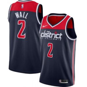 6864587ed9604_1 Men's Washington Wizards #2 John Wall Navy Statement Edition Swingman Stitched Jersey