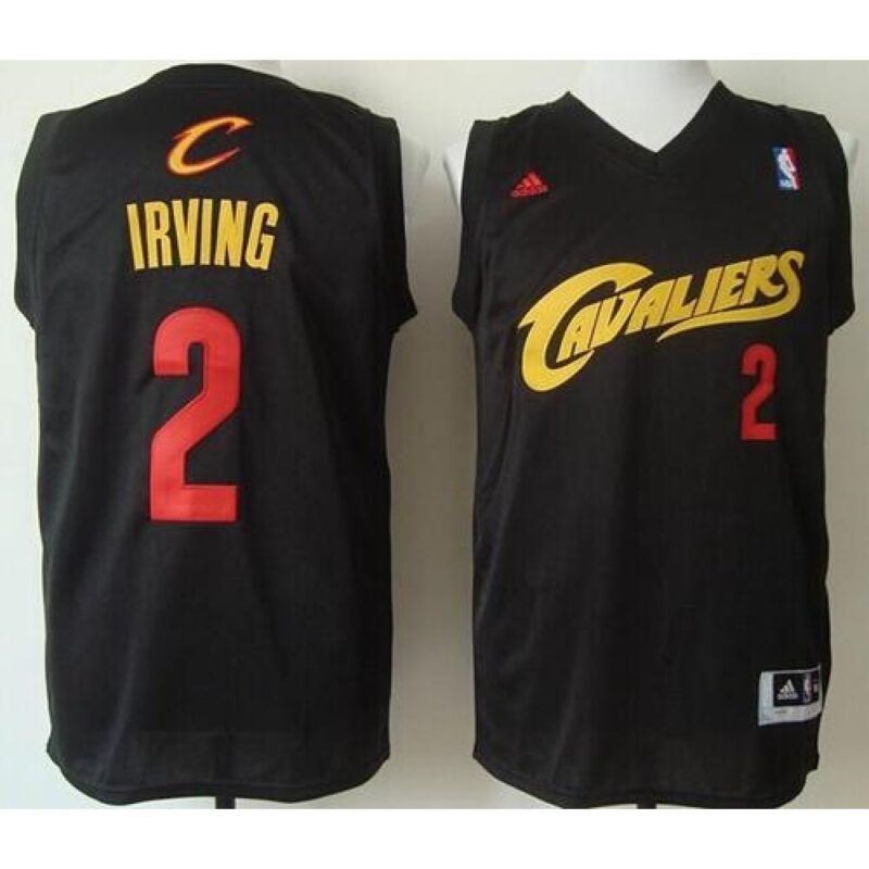 686458cdd1a0c_1 Cavaliers #2 Kyrie Irving Black(Red No.) Fashion Stitched NBA Jersey