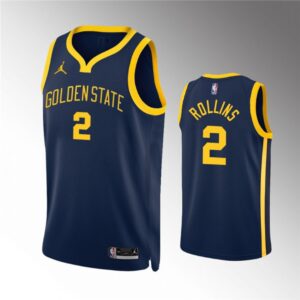 68645908ab171_1 Men's Golden State Warriors #2 Ryan Rollins Navy Statement Edition Stitched Jersey