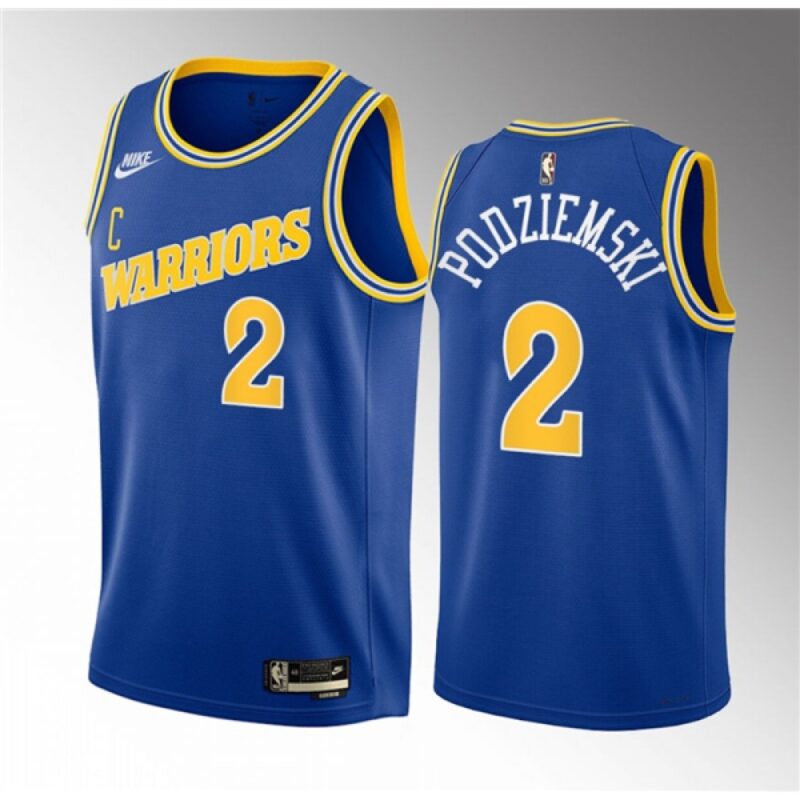 6864590c4dbd8_1 Men's Golden State Warriors #2 Brandin Podziemski Royal 2023 Draft Classic Edition Swingman Stitched Basketball Jersey