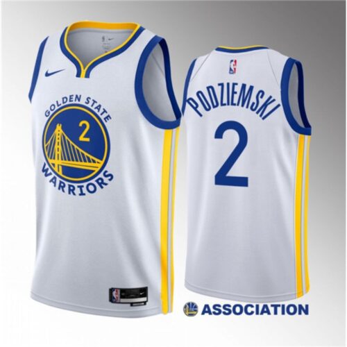 6864591b1e828_1 Men's Golden State Warriors #2 Brandin Podziemski White 2023 Draft Association Edition Swingman Stitched Basketball Jersey
