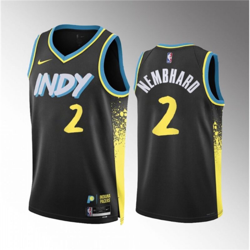 68645938085eb_1 Men's Indiana Pacers #2 Andrew Nembhard Black 2023/24 City Edition Stitched Basketball Jersey