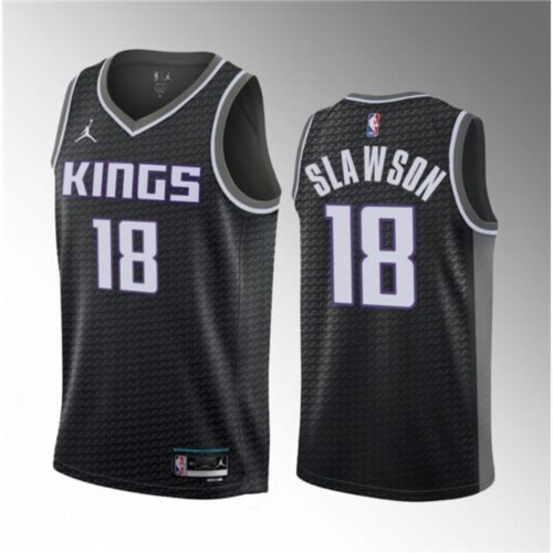 686459540fb77_1 Men's Sacramento Kings #18 Jalen Slawson Black 2023 Draft Statement Edition Stitched Jersey