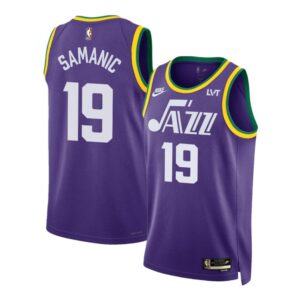 686459578f7ee_1 Men's Utah Jazz #19 Luka Samanic Purple 2023 Classic Edition Stitched Basketball Jersey