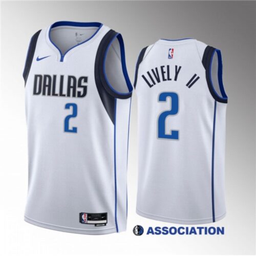 6864595b40424_1 Men's Dallas Mavericks #2 Dereck Lively II White 2023 Draft Association Edition Stitched Basketball Jersey