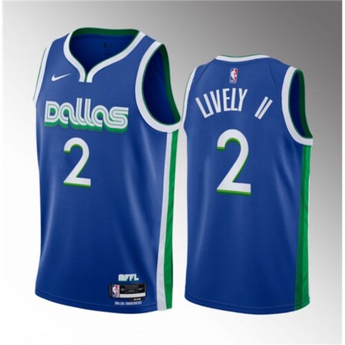 68645966a4595_1 Men's Dallas Mavericks #2 Dereck Lively II Blue 2023 Draft City Edition Stitched Basketball Jersey