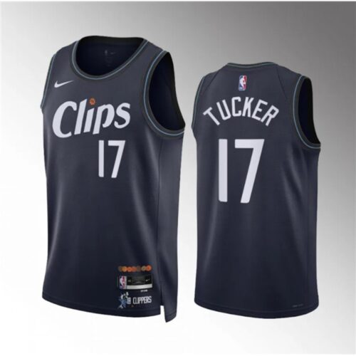686459a04b7ad_1 Men's Los Angeles Clippers #17 P.j. Tucker Navy 2023/24 City Edition Stitched Jersey