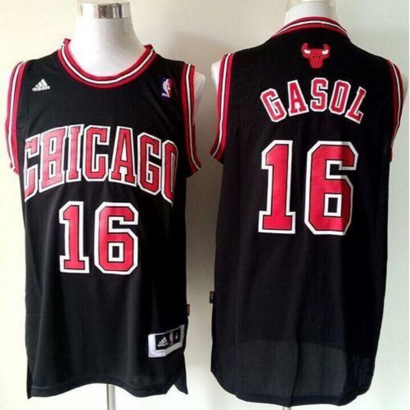 686459b2a51c0_1 Bulls #16 Pau Gasol Black Revolution 30 Stitched Youth NBA Jersey