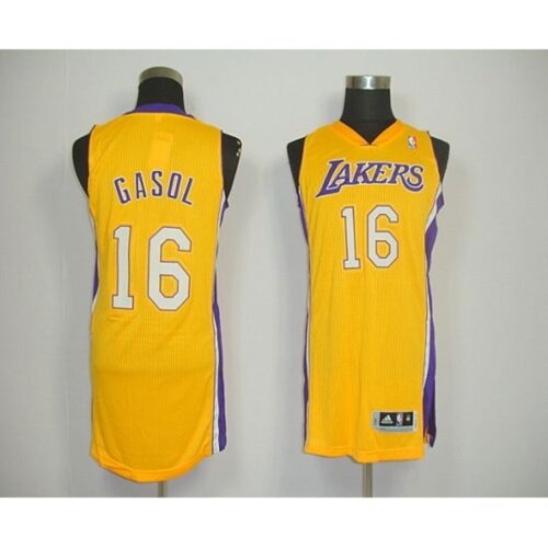686459d176e42_1 Revolution 30 Lakers #16 Pau Gasol Yellow Stitched NBA Jersey