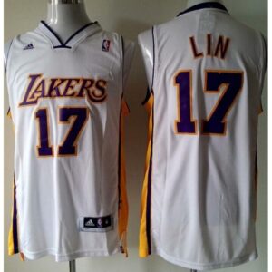 686459ef959e5_1 Revolution 30 Lakers #17 Jeremy Lin White Stitched NBA Jersey