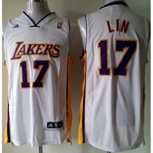 686459ef959e5_1 Revolution 30 Lakers #17 Jeremy Lin White Stitched NBA Jersey