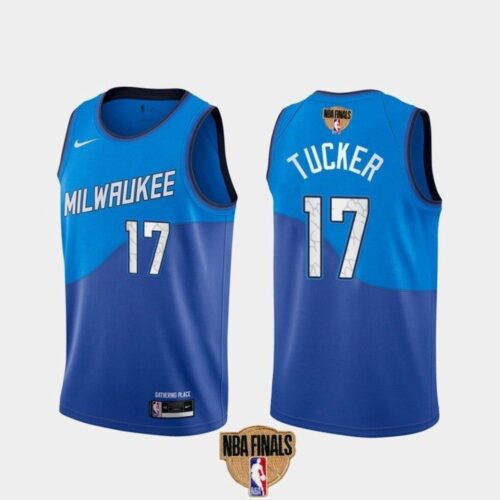 68645a21d4a74_1 Men's Milwaukee Bucks #17 P.J. Tucker 2021 NBA Finals Blue City Edition Stitched Jersey