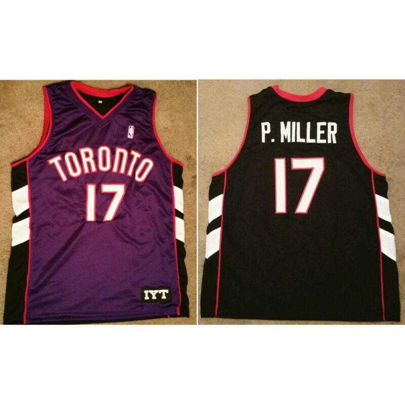 68645a7ea0d7e_1 Men's Toronto Raptors #17 P. Miller Purple And White Stitched NBA Jersey