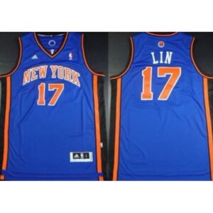 68645a89afb47_1 Men's New York Knicks #17 Jeremy Lin Blue Stitched Jersey