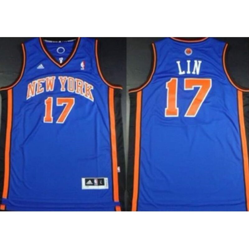 68645a89afb47_1 Men's New York Knicks #17 Jeremy Lin Blue Stitched Jersey