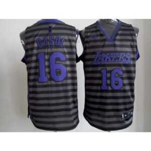 68645abfe70b8_1 Lakers #16 Pau Gasol Black/Grey Groove Stitched NBA Jersey