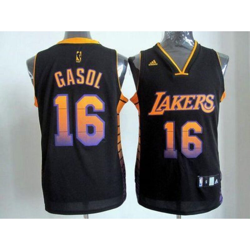 68645ad55d4d7_1 Lakers #16 Pau Gasol Black Stitched NBA Vibe Jersey