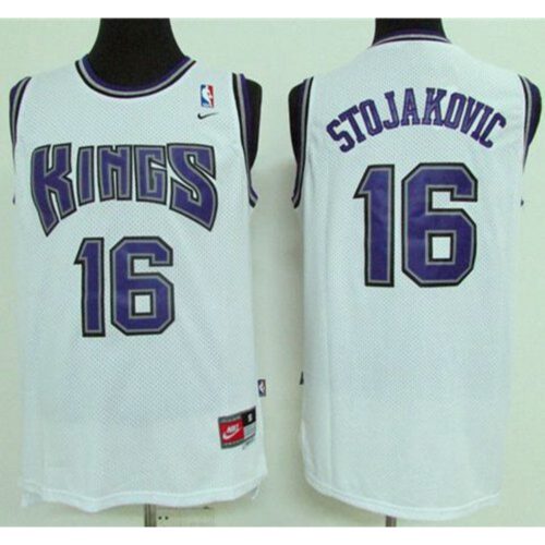 68645aeea4d9c_1 Kings #16 Peja Stojakovic White Throwback Stitched NBA Jersey