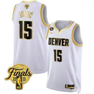68645b09f0902_1 Men's Denver Nuggets #15 Nikola Jokic White Gold Edition 2023 Finals Collection With NO.6 Patch Stitched Basketball Jersey