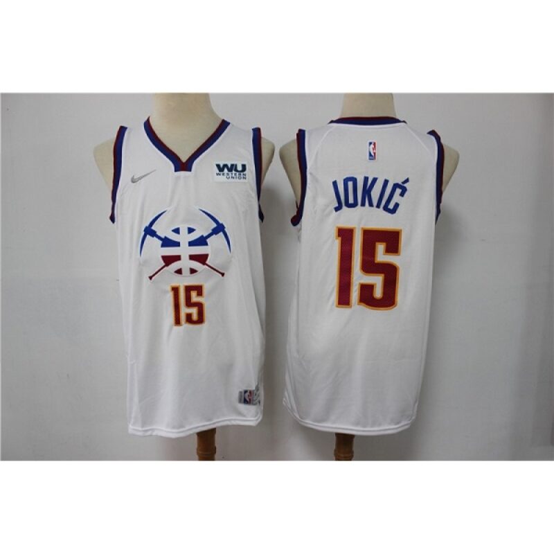 68645b15029a7_1 Men's Denver Nuggets #15 Nikola Jokic White Stitched Jersey