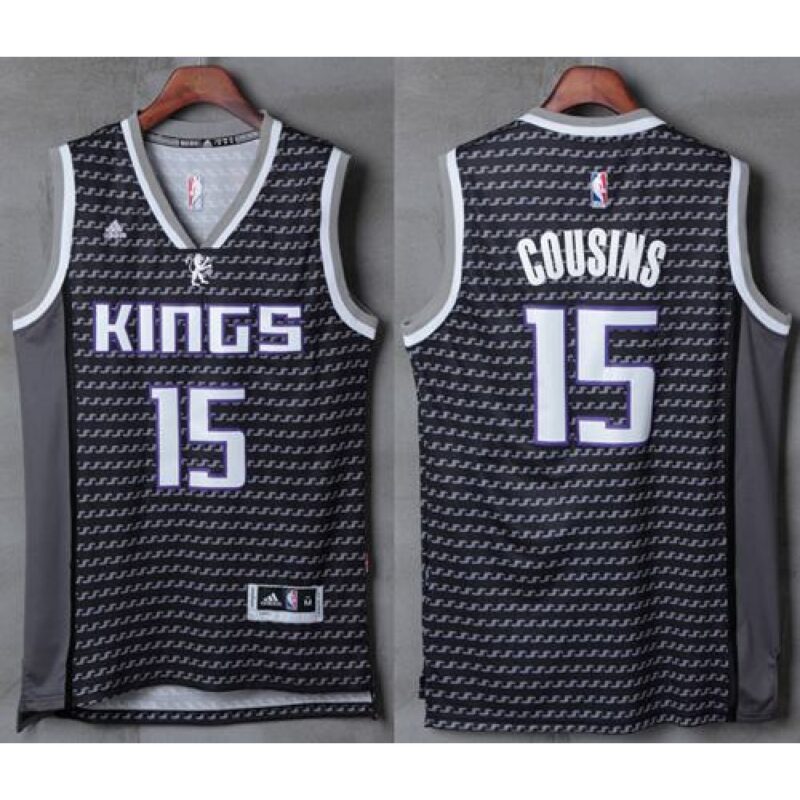 68645b7b4800b_1 Kings #15 DeMarcus Cousins Black New Stitched NBA Jersey