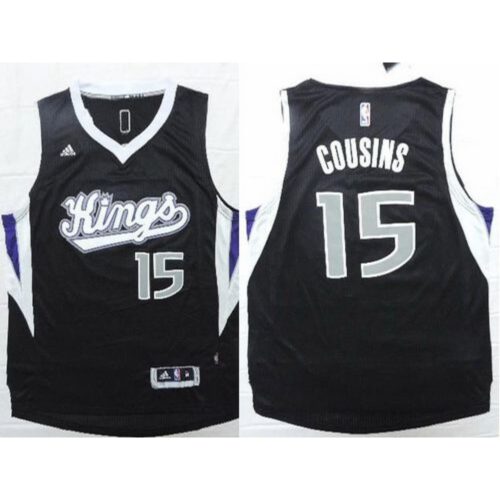 68645b7f0d602_1 Revolution 30 Kings #15 DeMarcus Cousins Black Stitched NBA Jersey