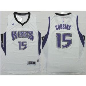 68645b9faa49c_1 Revolution 30 Kings #15 DeMarcus Cousins White Stitched NBA Jersey