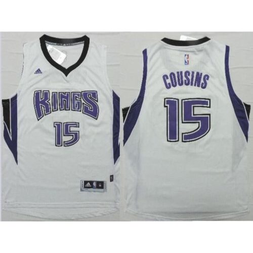 68645b9faa49c_1 Revolution 30 Kings #15 DeMarcus Cousins White Stitched NBA Jersey