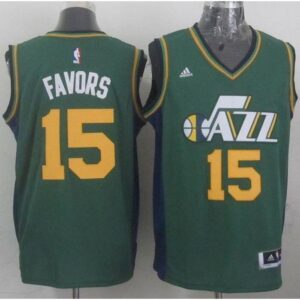 68645ba35807b_1 Revolution 30 Jazz #15 Derrick Favors Green Stitched NBA Jersey