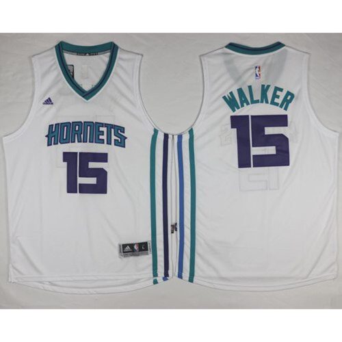 68645bbc4e641_1 Revolution 30 Hornets #15 Kemba Walker White Stitched NBA Jersey