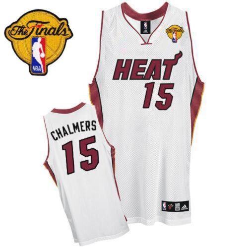 68645c0f2a448_1 Heat #15 Mario Chalmers White Finals Patch Stitched NBA Jersey