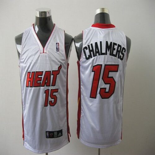 68645c1306002_1 Heat #15 Mario Chalmers White Stitched NBA Jersey