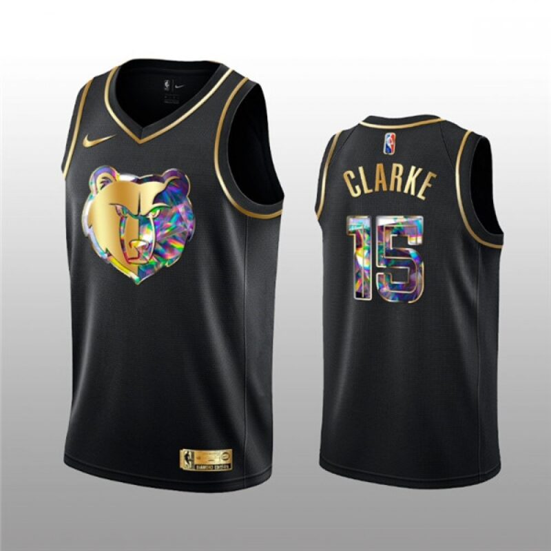 68645c5f1bdce_1 Men's Memphis Grizzlies #15 Brandon Clarke 2021/22 Black Golden Edition 75th Anniversary Diamond Logo Stitched Basketball Jersey