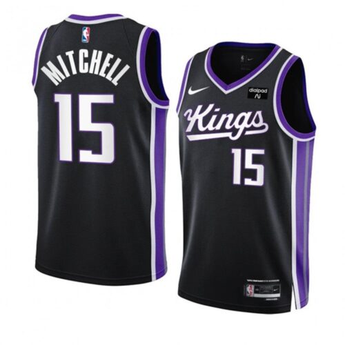 68645c9bf2894_1 Men's Sacramento Kings #15 Davion Mitchell Black 2023/24 Icon Edition Swingman Stitched Basketball Jersey
