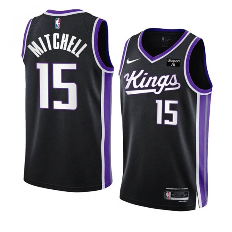 68645c9bf2894_1 Men's Sacramento Kings #15 Davion Mitchell Black 2023/24 Icon Edition Swingman Stitched Basketball Jersey