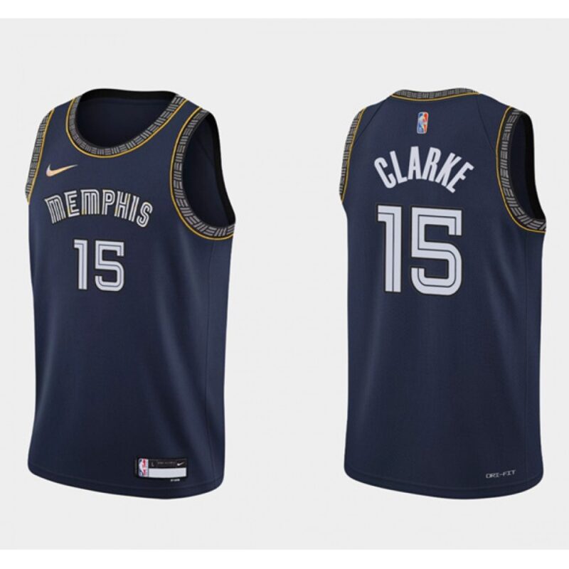 68645d6065e2e_1 Men's Memphis Grizzlies #15 Brandon Clarke 2021/22 City Edition Navy 75th Anniversary Stitched Jersey