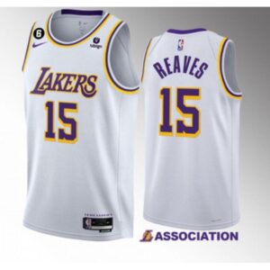 68645d75c158d_1 Men's Los Angeles Lakers #15 Austin Reaves White Association Edition With NO.6 Patch Stitched Basketball Jersey 001