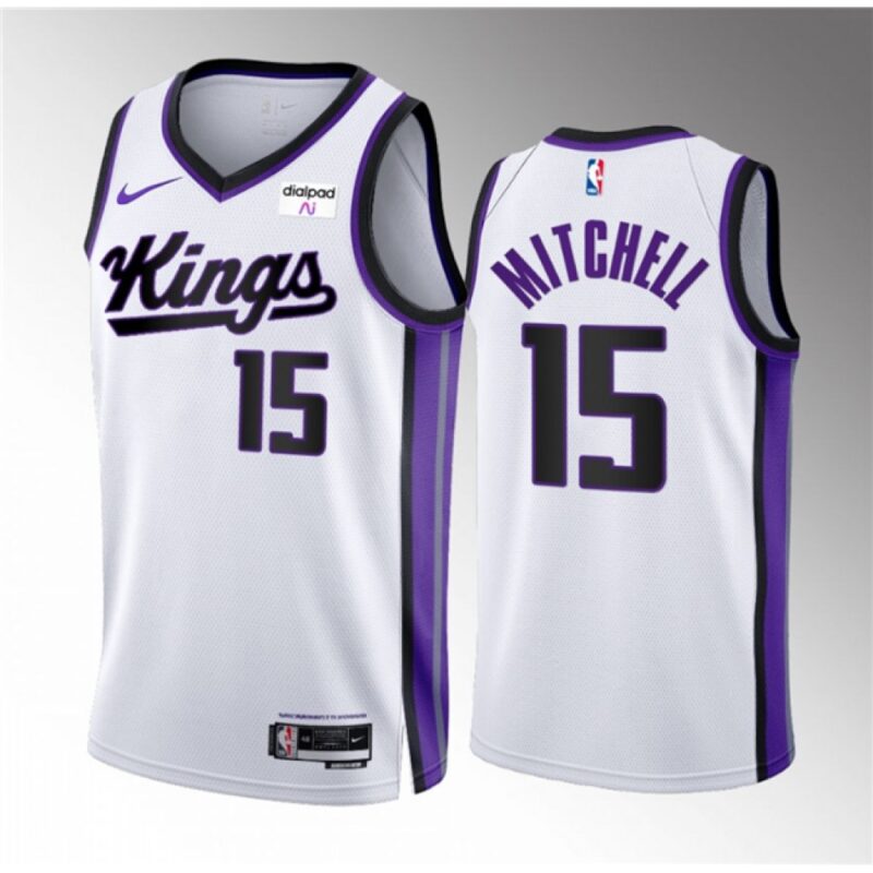 68645d9d673fa_1 Men's Sacramento Kings #15 Davion Mitchell White 2023/24 Association Edition Stitched Basketball Jersey