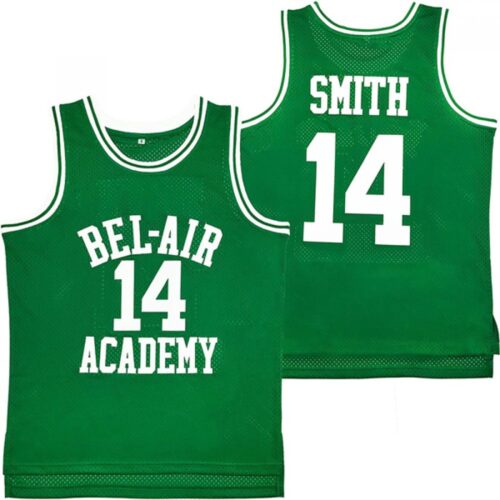 68645deda0fc2_1 Men's Bel Air Academy #14 will smith Green Stitched Jersey