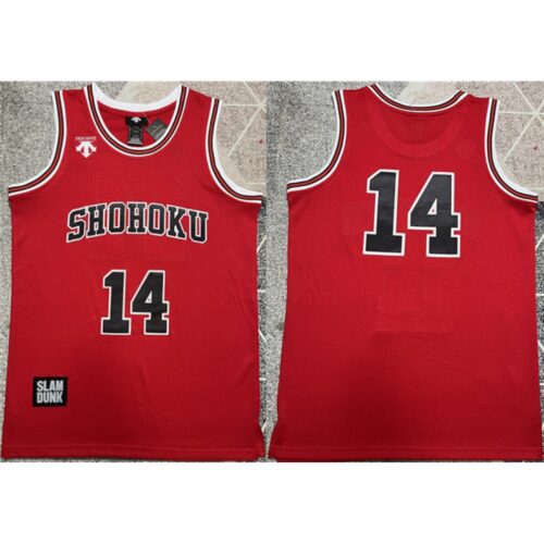 68645df184a30_1 Men's Shohoku #14 Mitsui Hisashi Red Stitched Basketball Jersey