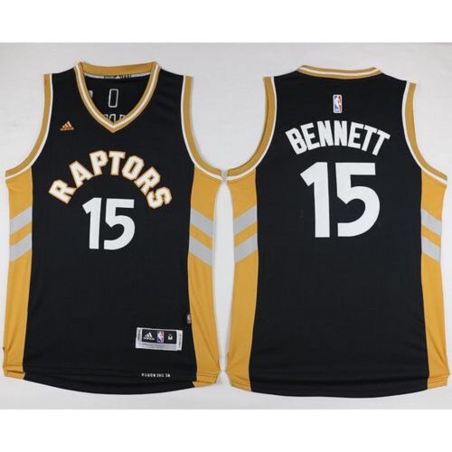 68645e1f0c67a_1 Raptors #15 Anthony Bennett Black/Gold Stitched NBA Jersey