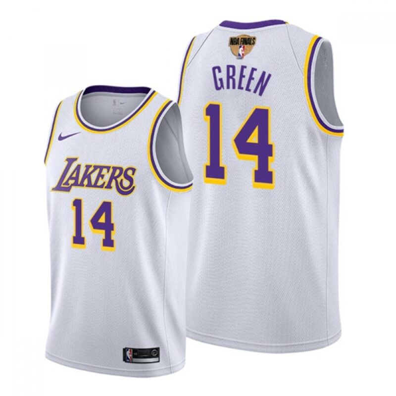 68645e49b5a67_1 Men's Los Angeles Lakers #14 Danny Green 2020 White Finals Bound Association Edition Stitched Jersey