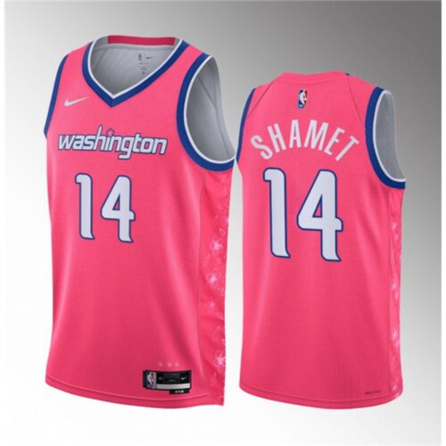68645e92727fb_1 Men's Washington Wizards #14 Landry Shamet Pink 2023 City Edition Stitched Jersey
